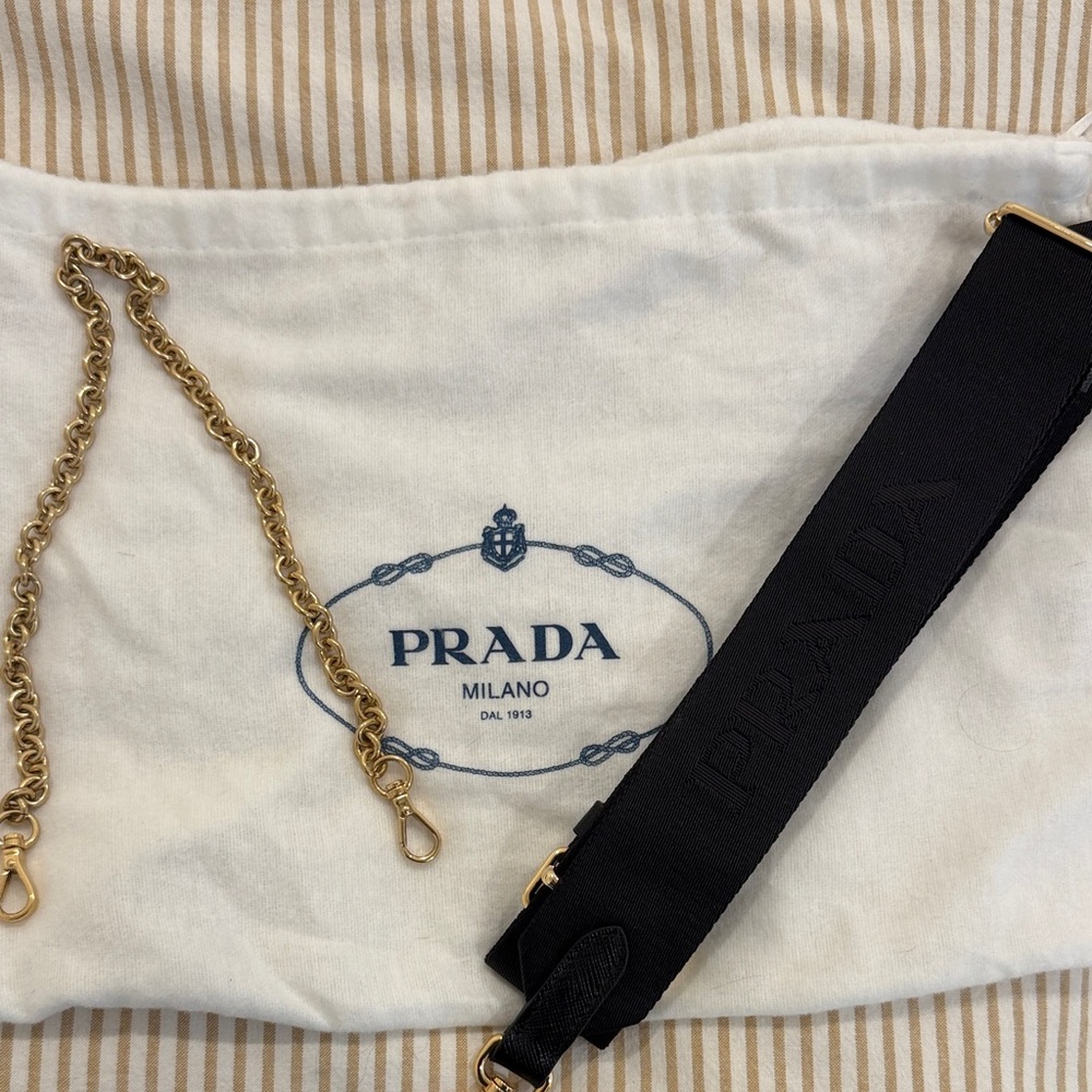 Prada Black Saffiano leather Bag Gold Hardware crossbody 2005 re-edition - Picture 3 of 13